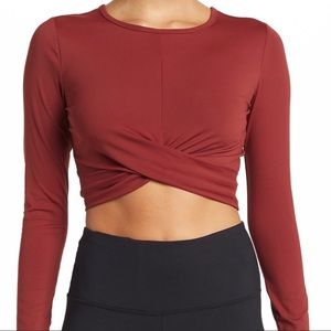 90 Degree by reflex long sleeve crop top.